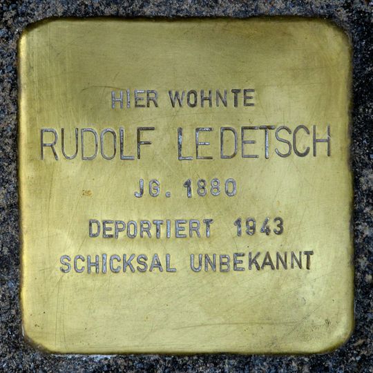 Stolperstein em memória de Rudolf Ledetsch