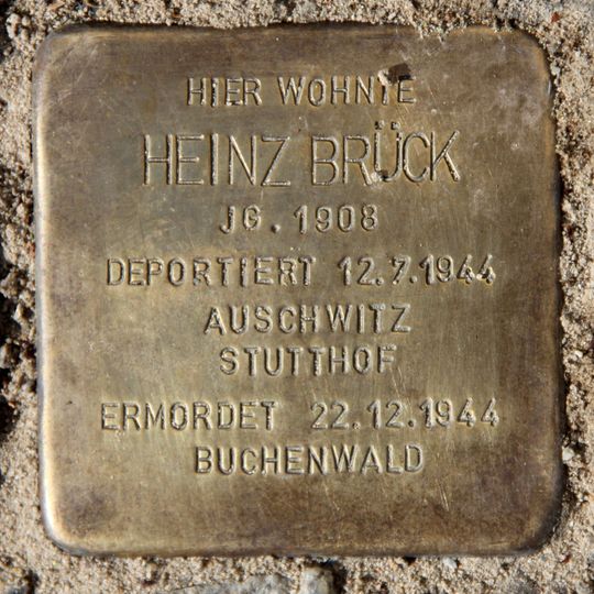 Stolperstein em memória de Heinz Brück