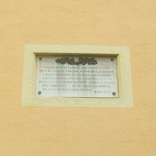 Sídlo revolučného NV, tabuľa pamätná