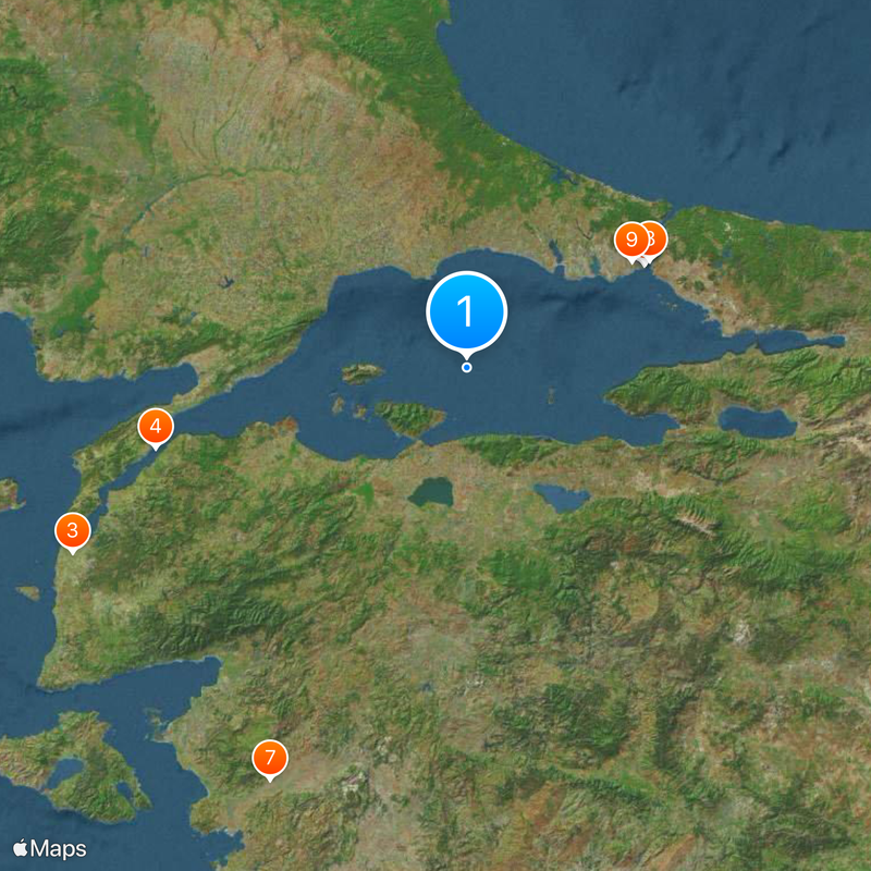 Région de Marmara Carte
