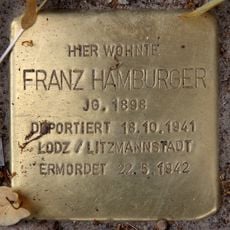 Stolperstein en memoria de Franz Hamburger