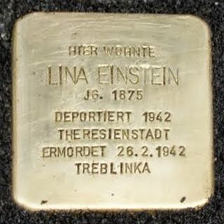 Stolperstein dedicated to Lina Einstein