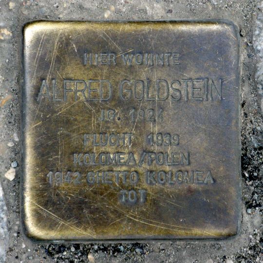 Stolperstein en memoria de Alfred Goldstein