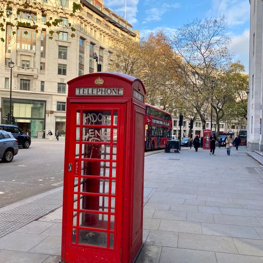Pair Of K6 Telephone Kiosks Outside Bush House