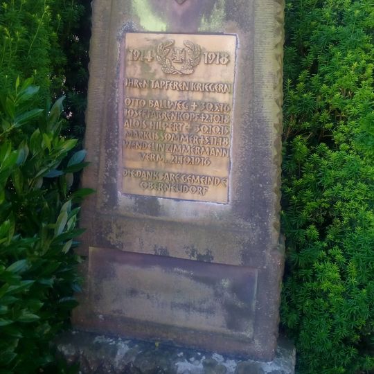 Kriegerdenkmal Erster Weltkrieg Oberneudorf