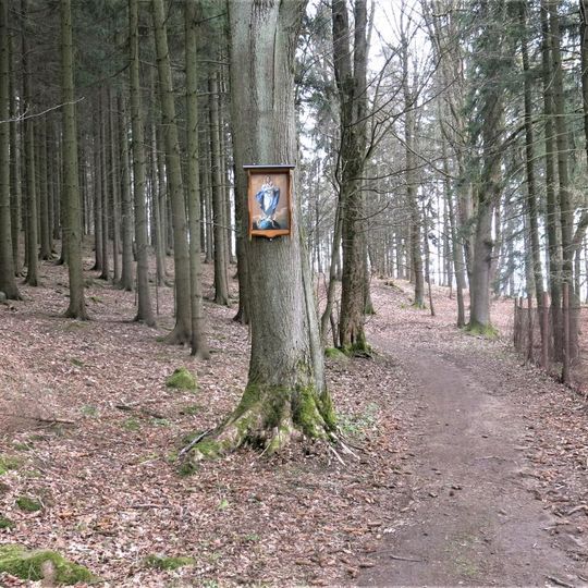 Obrázek Panny Marie u lesní cesty z Ludvíkoviček do Lipové