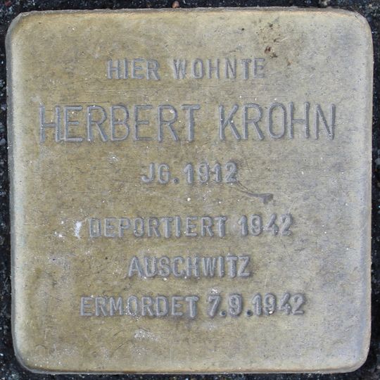 Stolperstein en memoria de Herbert Krohn