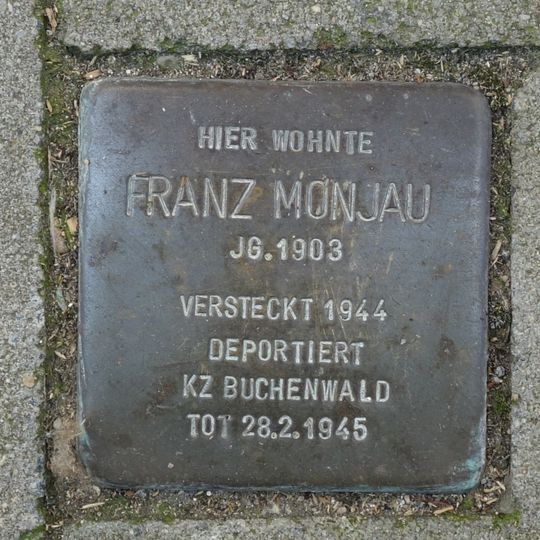 Stolperstein en memoria de Franz Monjau