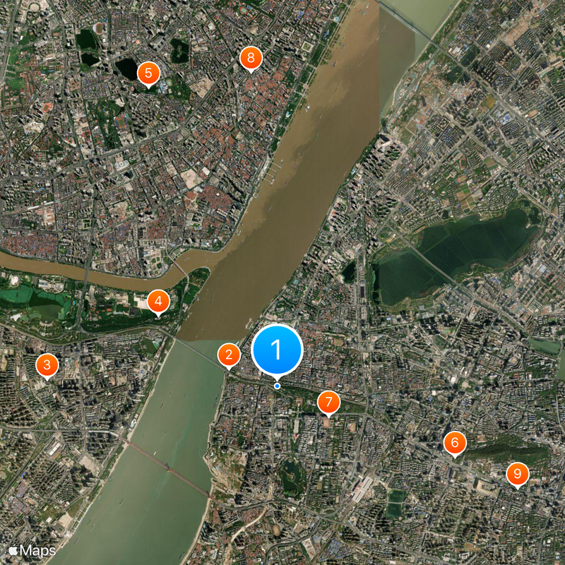 Tour de la Grue jaune Carte