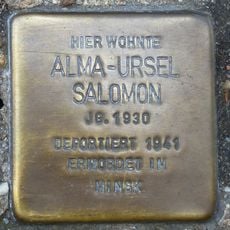 Stolperstein dedicated to Alma-Ursel Salomon