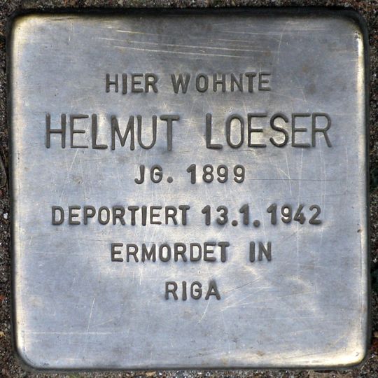 Stolperstein dedicated to Helmut Loeser