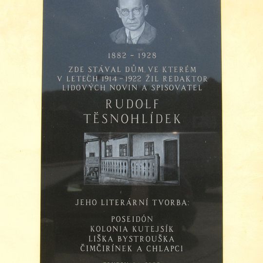 Pamětní deska Rudolfa Těsnohlídka