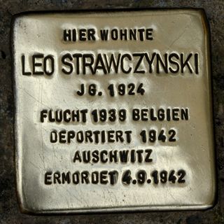 Stolperstein dedicated to Leo Strawczynski