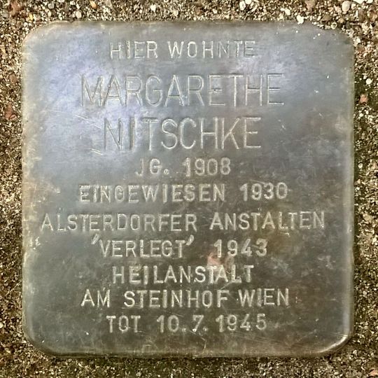 Stolperstein en memoria de Margarethe Nitschke