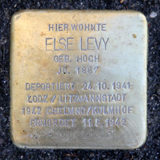 Stolperstein à la mémoire d’Else Levy