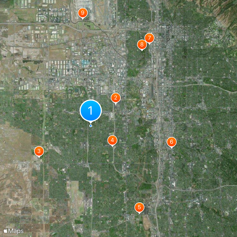 Salt Lake Valley Map