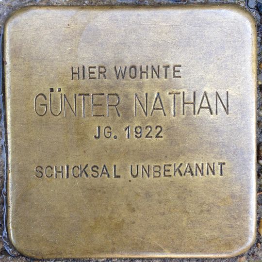 Stolperstein em memória de Günter Nathan
