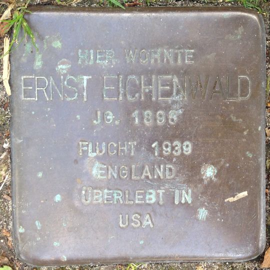Stolperstein en memoria de Ernst Eichenwald