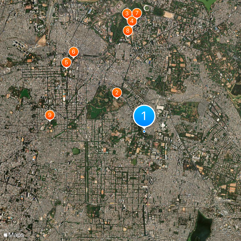 National Institute of Mental Health and Neurosciences Map
