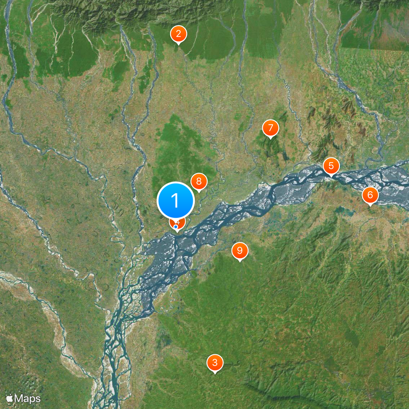 Distretto di Dhubri Mappa