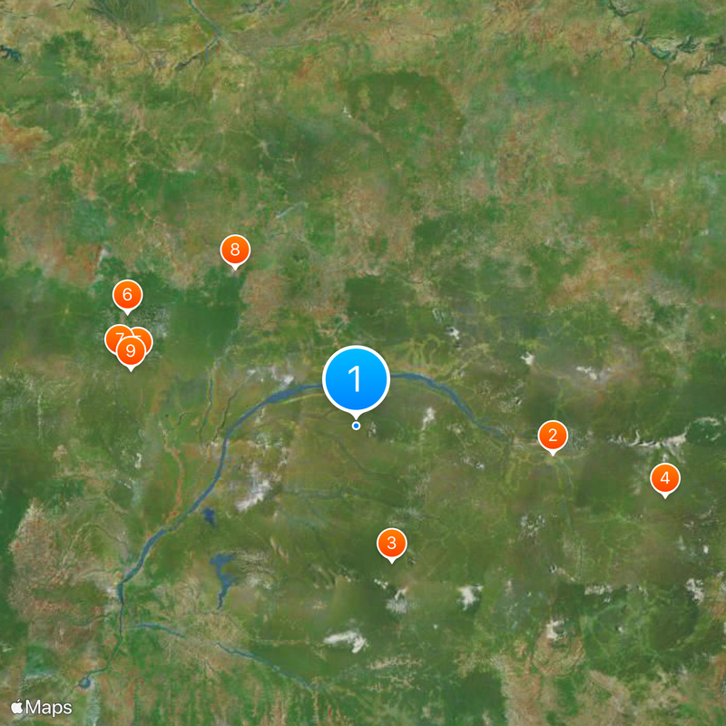 Foresta del Congo Mappa