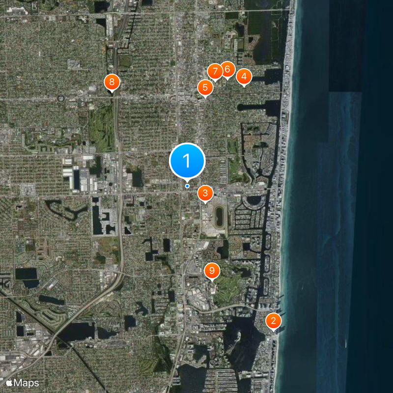 Hallandale Beach Mapa