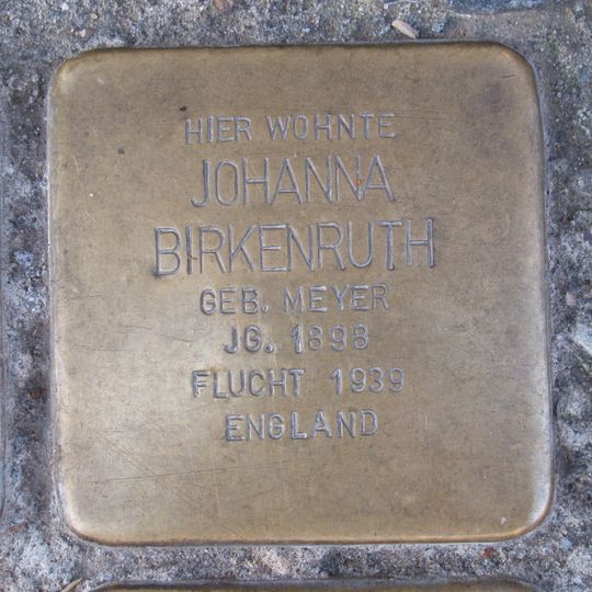 Stolperstein en memoria de Johanna Birkenruth
