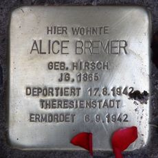 Stolperstein à la mémoire d’Alice Bremer