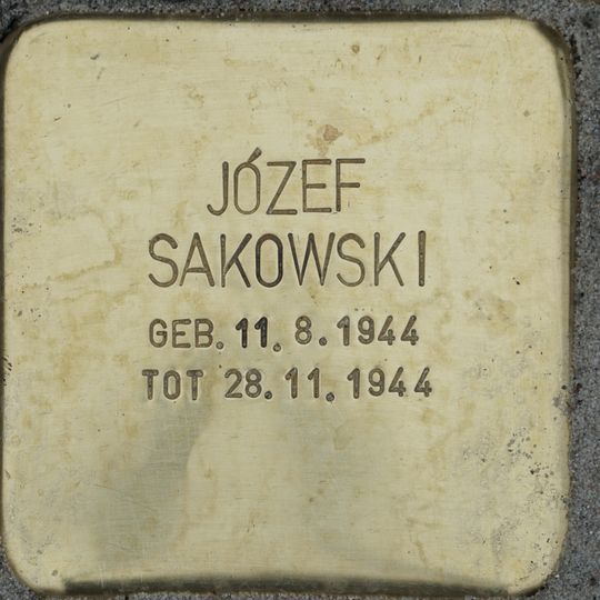 Stolperstein en memoria de Józef Sakowski
