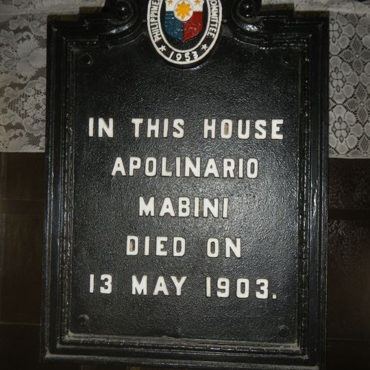 House where Apolinario Mabini died historical marker