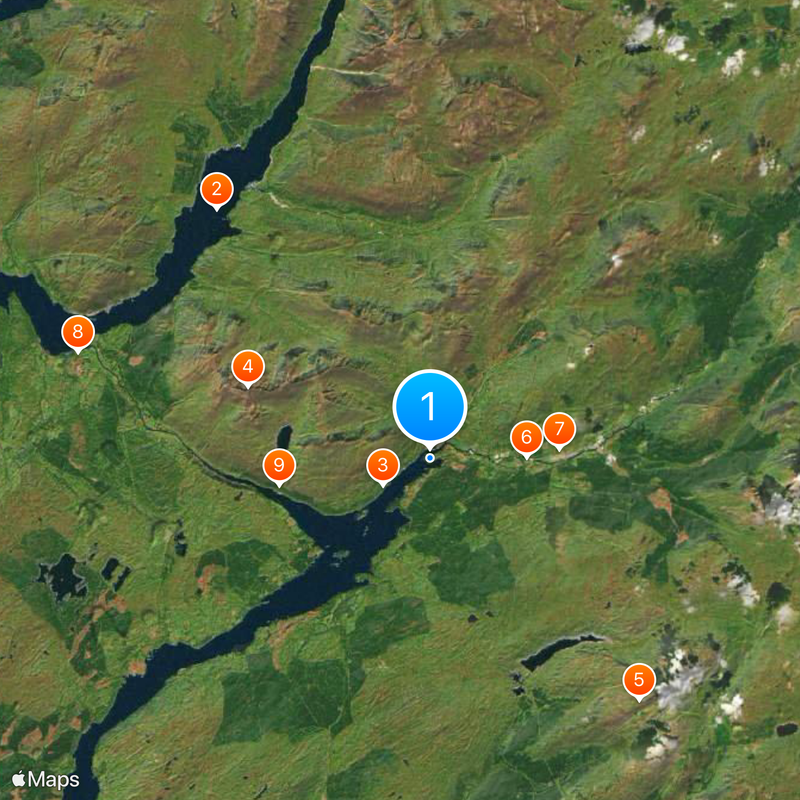 Zamek Kilchurn Mapa