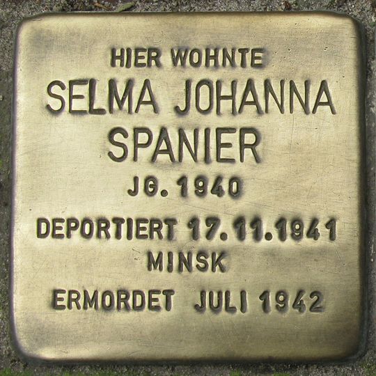 Stolperstein en memoria de Selma Johanna Spanier
