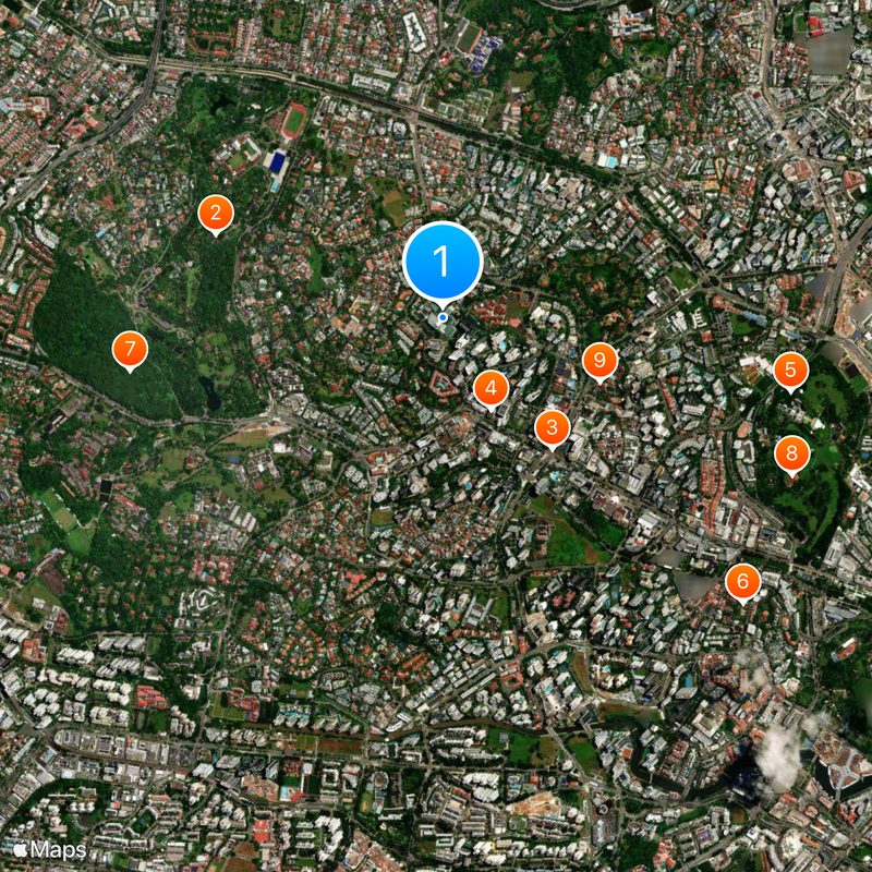 Shangri-La Hotel Singapore Mapa