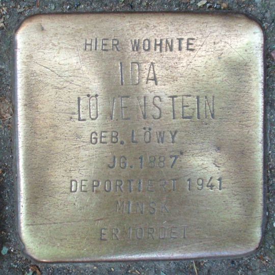 Stolperstein en memoria de Ida Löwenstein
