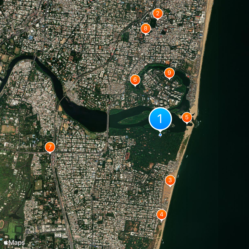 Theosophical Society Adyar Map