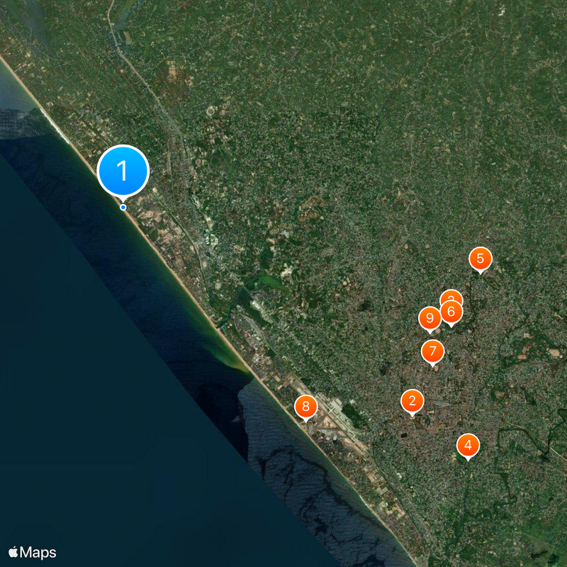 Thumba Equatorial Rocket Launching Station Map