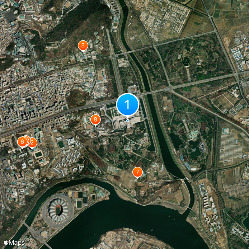 Pałac Kŭmsusan Mapa