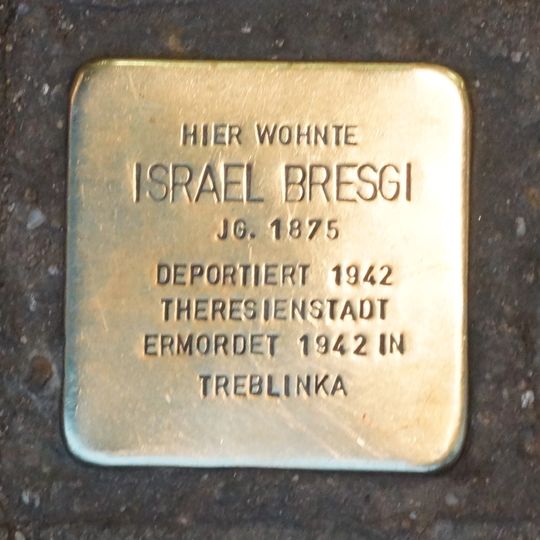 Stolperstein dedicated to Israel Bresgi