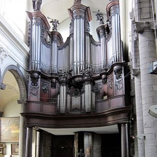 Pipe organ in the Saint-Pierre collegiate church in Douai (Nord, France)
