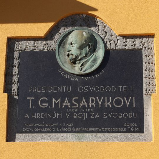 Pamětní deska Tomáše Garrigua Masaryka