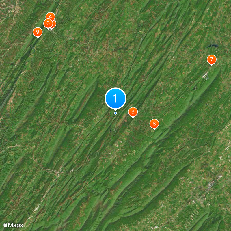 Eastern panhandle Map