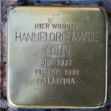 Stolperstein dedicated to Hannelore Marie Cohn