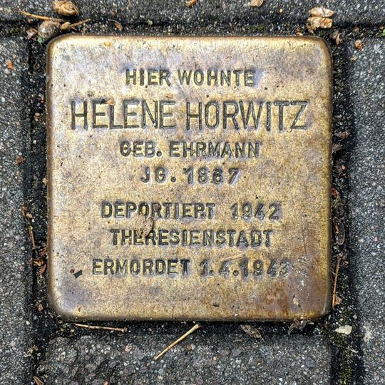 Stolperstein en memoria de Helene Horwitz