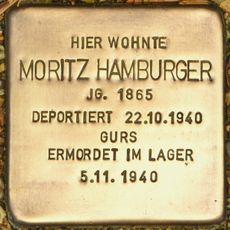 Stolperstein dedicated to Moritz Hamburger