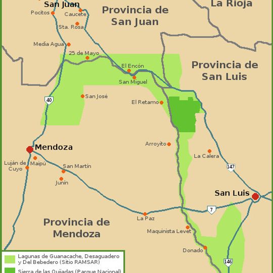 Lagunas de Guanacache, Desaguadero y del Bebedero