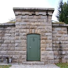 Kanalbrücke Feldbauer, Ein- und Auslaufkammer Melkdüker  (EK 57, AK 58)