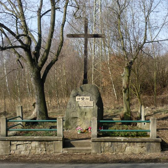 Pomník obětem katastrofy na dole Nelson