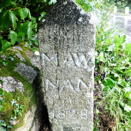 Guidestone, Bickland Water Road, by Falmouth Town football ground, opp. turn to Budock Water
