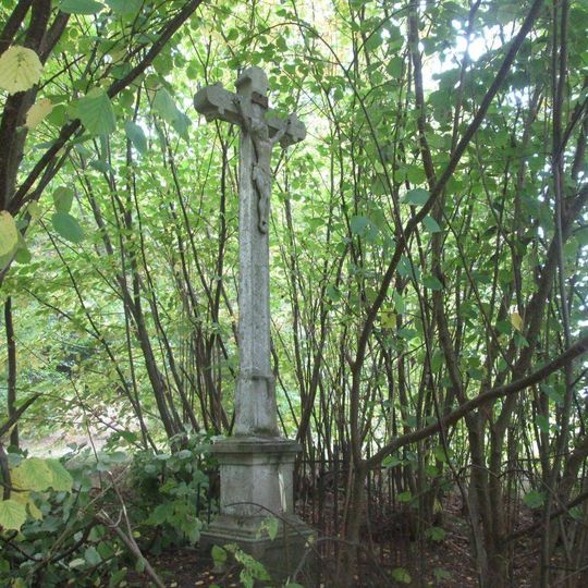 Kříž západně od Horních Chrášťan v křoví