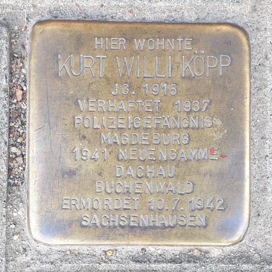 Stolperstein em memória de Kurt Willi Köpp